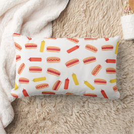 Coussin Rectangle Hot Dog Fast Food Motif barbecue