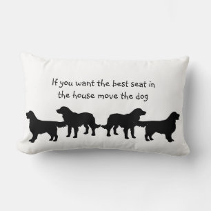Coussin Rectangle Humour Meilleur siège dans la maison Chien Animaux
