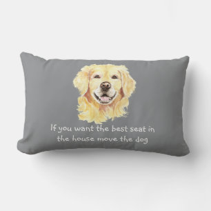 Coussin Rectangle Humour Meilleur siège de la maison Chien Animal de
