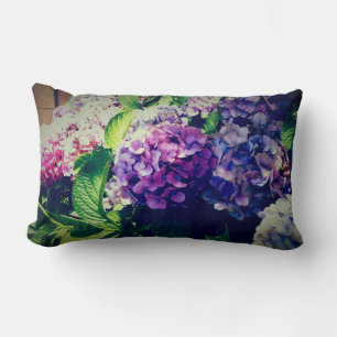 Coussin Rectangle hydrageas colorés
