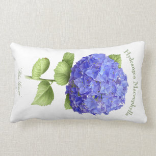 Coussin Rectangle Hydrangée bleue