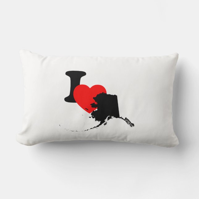 Coussin Rectangle I coeur Alaska (Recto)