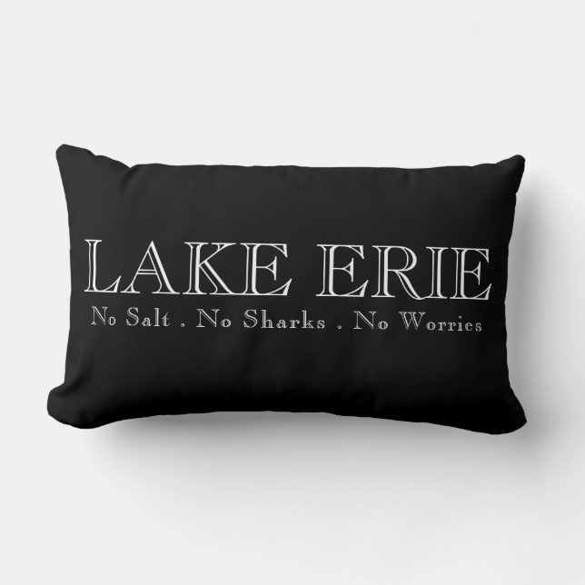 Coussin Rectangle I heart Lake Erie (Recto)