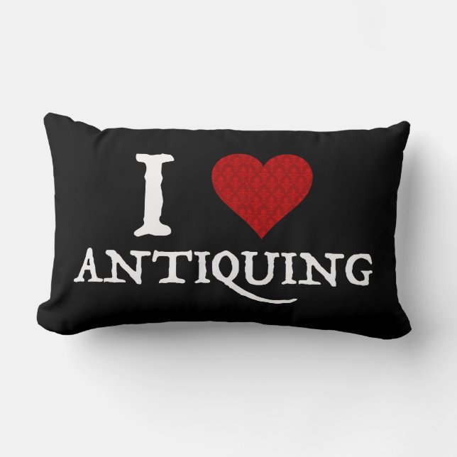 Coussin Rectangle I Love (Coeur) Antiquité (Recto)