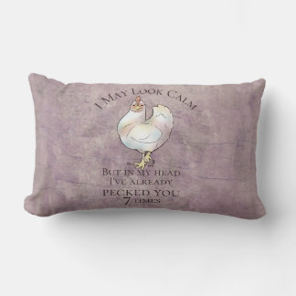 Coussin Rectangle "I May Look Calm"