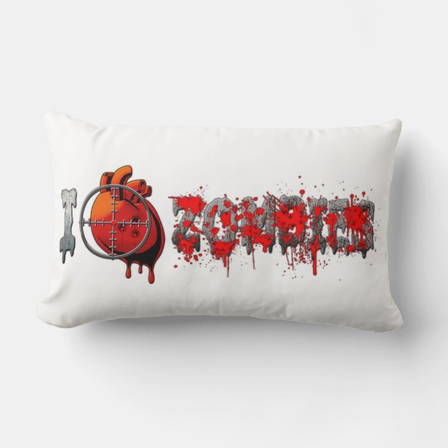 Coussin Rectangle I zombis de coeur (Recto)