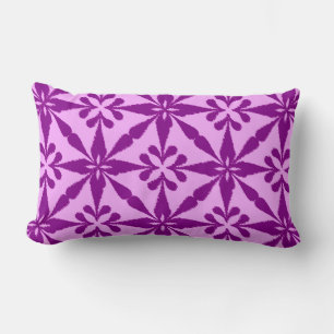 Coussin Rectangle Ikat Star Motif - Violet et orchidée