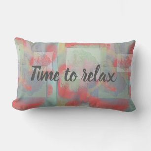 Coussin Rectangle Il est temps de se détendre Rose Rose Feminine Cha