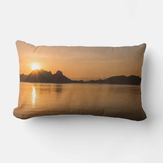 Coussin Rectangle Île de Komodo au coucher du soleil (Recto)