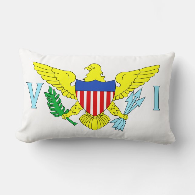 Coussin Rectangle Îles Vierges américaines (Recto)