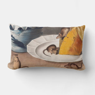 Coussin Rectangle Illustration de la souris (Mus-musculus)