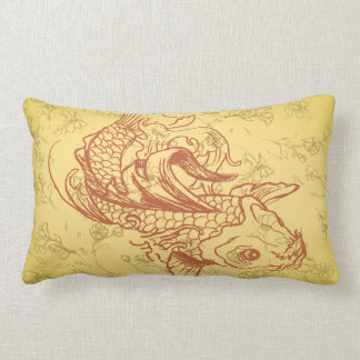 Coussin Rectangle illustration vectorielle de carpe koï de style vin