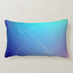 Coussin Rectangle Image au néon rose turquoise lumineuse abstraite