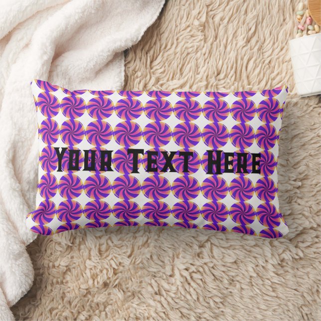 Coussin Rectangle Image de bonbon sucré avec texte personnalisé ici  (Couverture)
