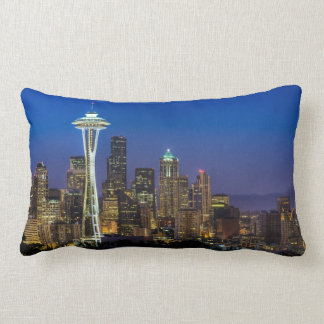 Coussin Rectangle Image d'horizon de Seattle en quelques heures de