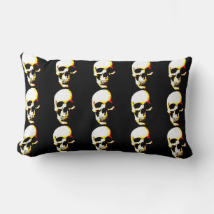 Coussin Rectangle Imaginaire métallique lourd crâne