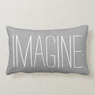 Coussin Rectangle Imagine gris rustique