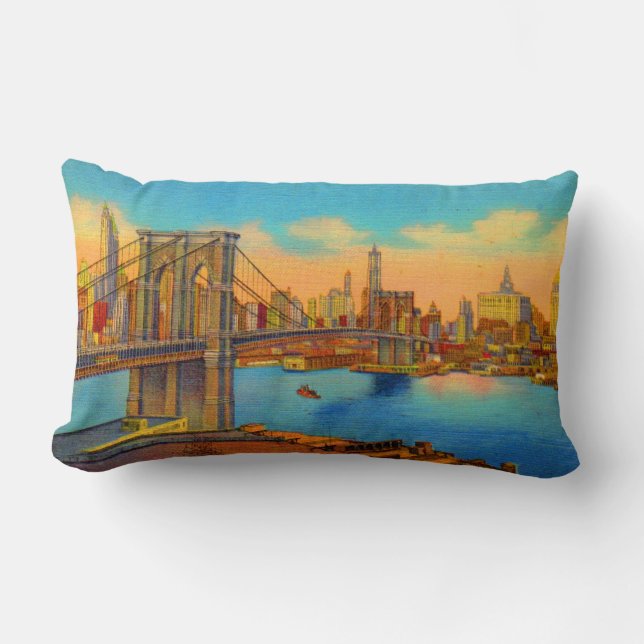 Coussin Rectangle impression Brooklyn Bridge (Recto)