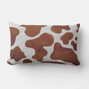 Coussin Rectangle Impression Brown et blanche de vache