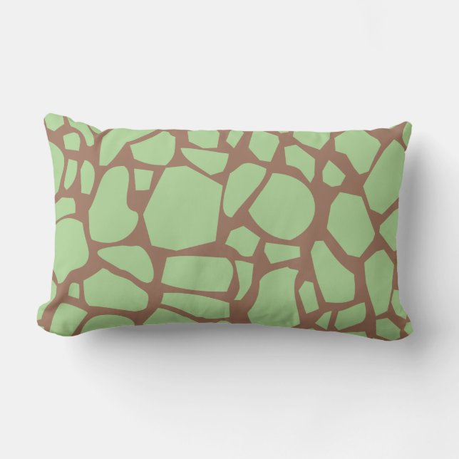 Coussin Rectangle Impression de girafe verte (Recto)