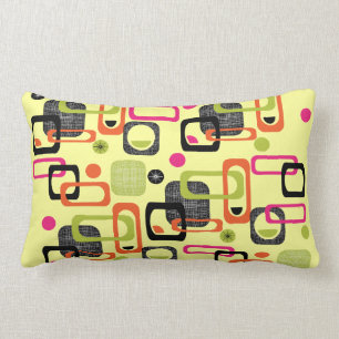 Coussin Rectangle Impression de structure géométrique de style ré