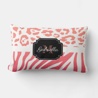 Coussin Rectangle Impression Lepard / Impression Zebra