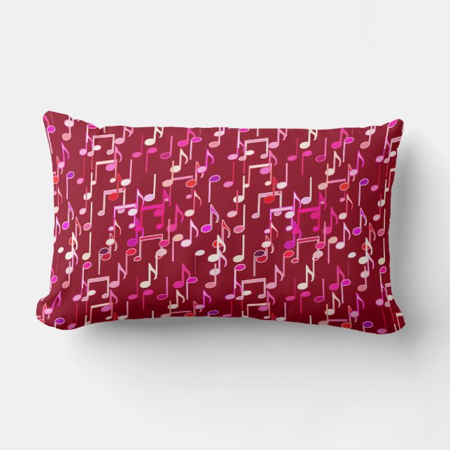Coussin Rectangle Impression musicale - bordeaux, multi (Recto)