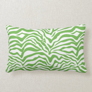 Coussin Rectangle Impression Zebra verte