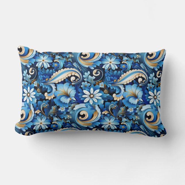 Coussin Rectangle Imprimé Paisley (Recto)