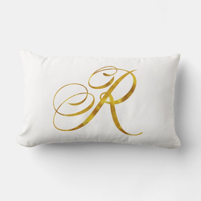 Coussin Rectangle Initiale faite sur commande de monogrammes de (Recto)