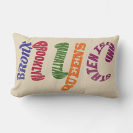 Coussin Rectangle Initiales de New York City Word Art NYC