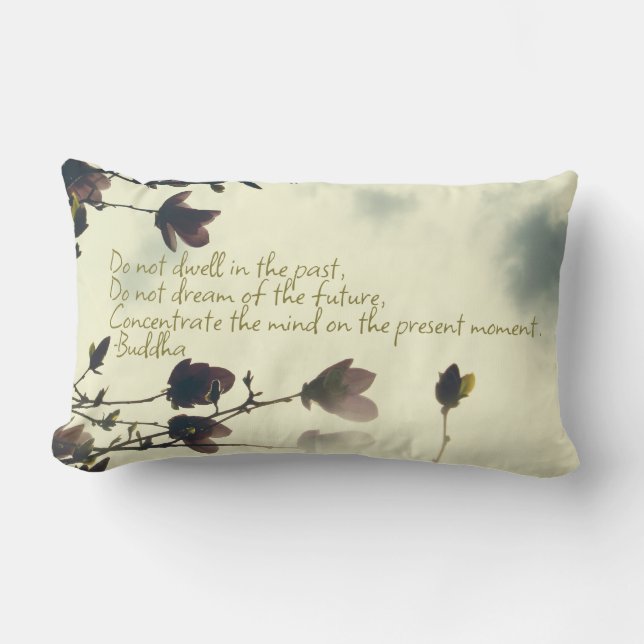 Coussin Rectangle Inspiration anxieuse du Bouddha (Recto)