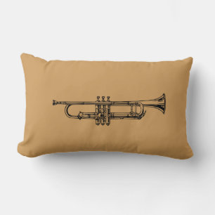 Coussin Rectangle Instrument de cool de jazz de trompette