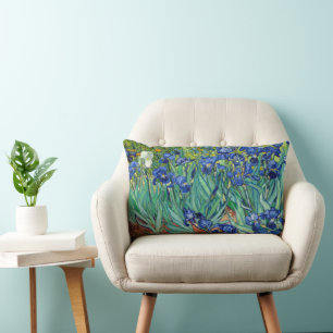 Coussin Rectangle Irises Vincent van Gogh peinture Vintage florale