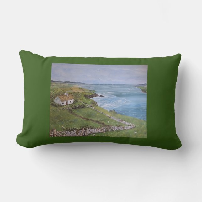 Coussin Rectangle Irlandais, Irlande, Coussin, Cushion (Recto)
