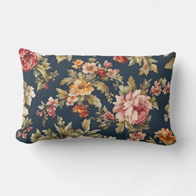 Coussin Rectangle Italien Exquis Beau Modèle Floral (Recto)