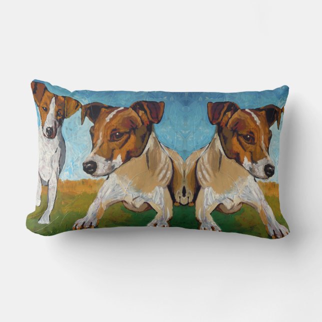 Coussin Rectangle Jack Russell Terrier (Recto)