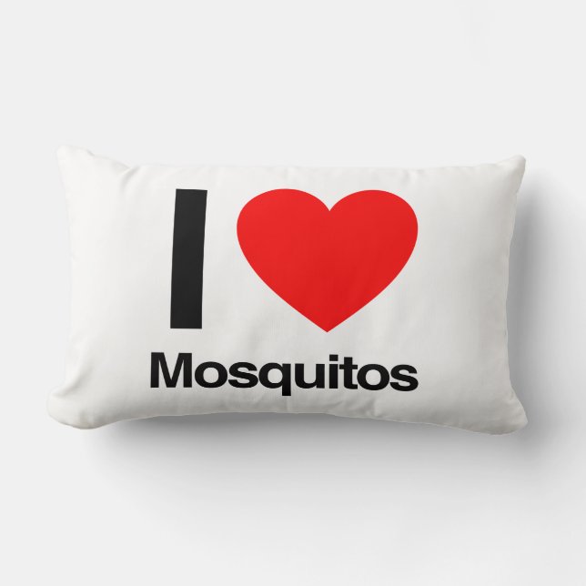 Coussin Rectangle j'adore les moustiques (Recto)