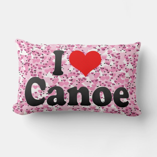 Coussin Rectangle J'aime le canoë (Recto)