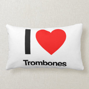 Coussin Rectangle j'aime les trombones
