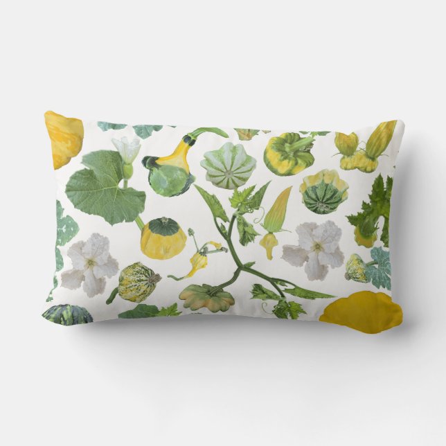 Coussin Rectangle Jardin de courges  (Verso)