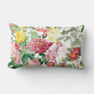 Coussin Rectangle Jardin de printemps Vintage Rose