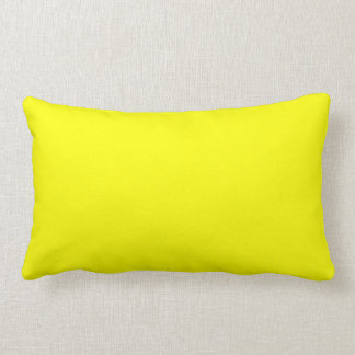 Coussin Rectangle Jaune Pur - Citron Néon Modèle Clair
