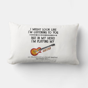 Coussin Rectangle J'aurais l'air de t'écouter, mais dans mon Lui