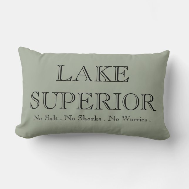 Coussin Rectangle Je coeur le LAC SUPÉRIEUR (Recto)