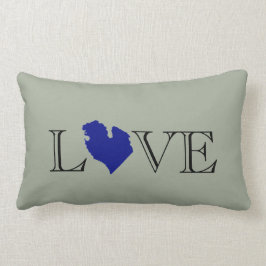 Coussin Rectangle Je coeur Michigan