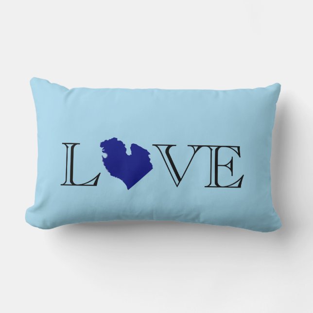 Coussin Rectangle Je coeur Michigan (Recto)