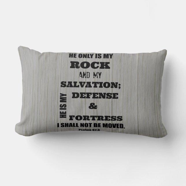 Coussin Rectangle Je ne serai pas Moved Bible Verse (Recto)