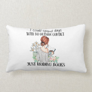 Coussin Rectangle Je Pouvais Passer Des Jours Sans Contact Extérieur