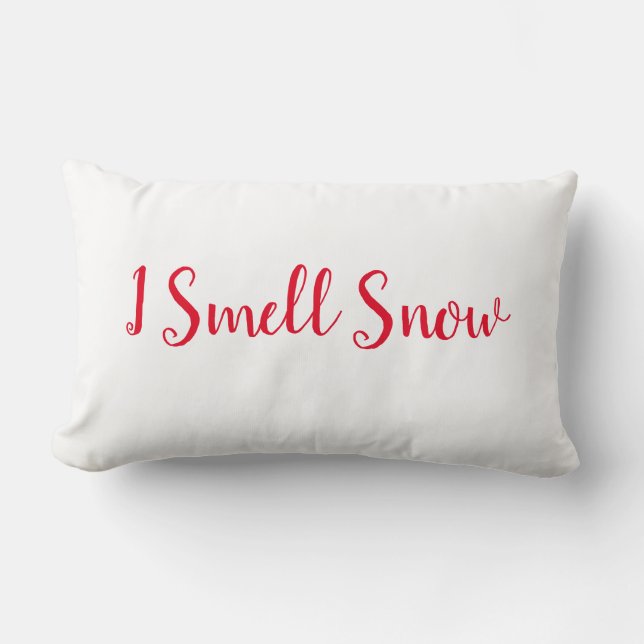 Coussin Rectangle Je Sens Citation Vacances Snow Red Script (Recto)